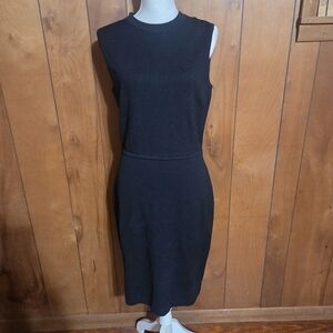 St. John Collection Dress Black Santana Knit Midi Dress Size 8